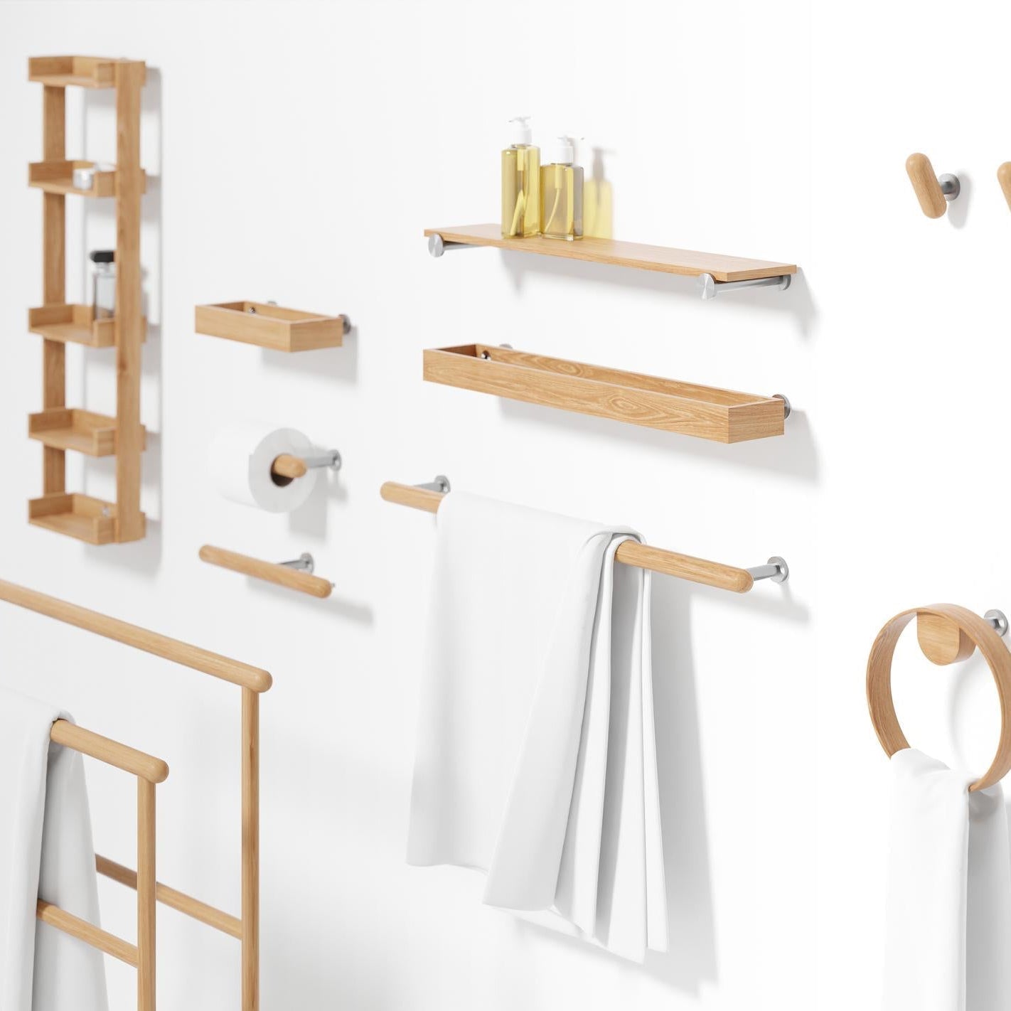 Wireworks Wall Shelf 550 Yoku Oak