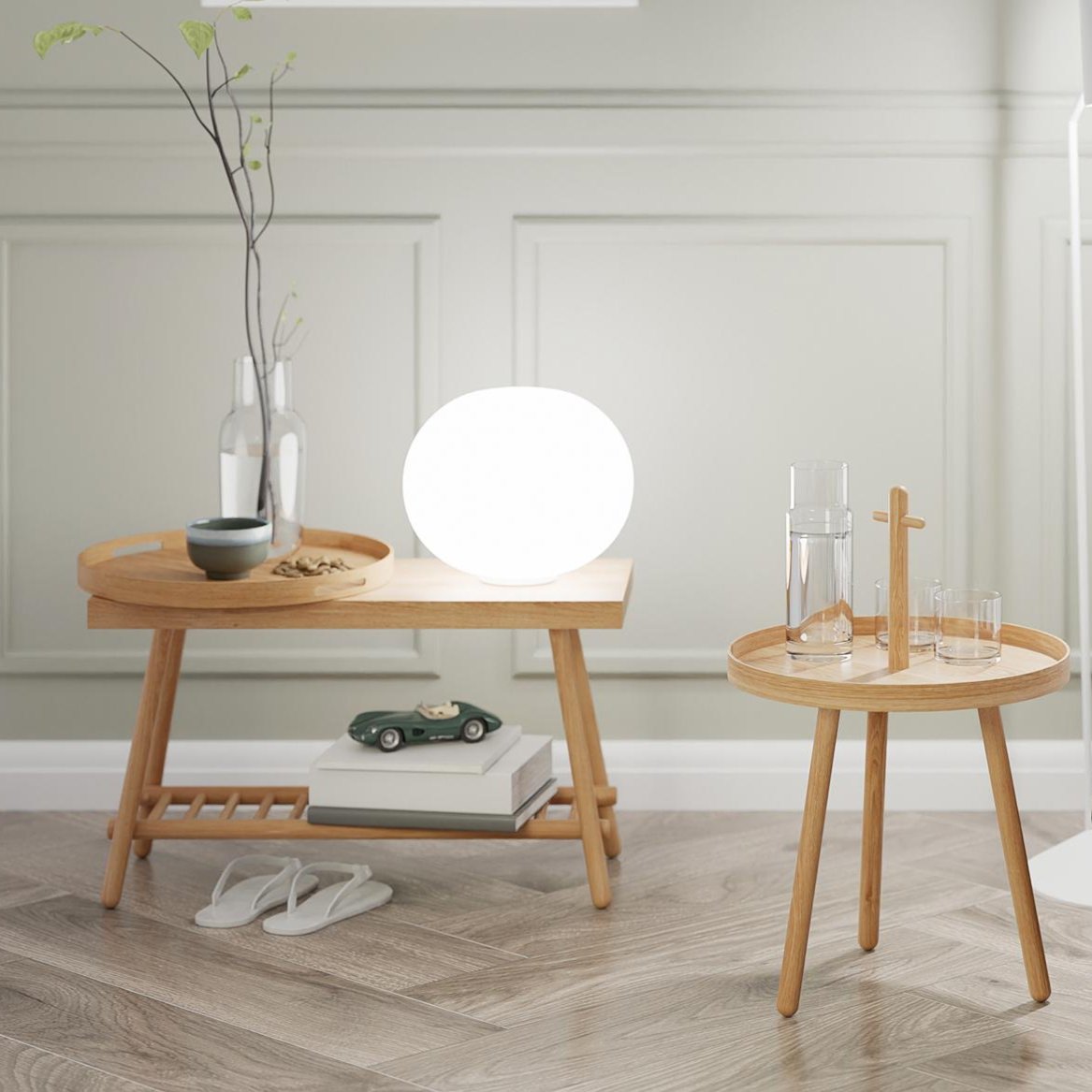 Wireworks Bench 75 Oak