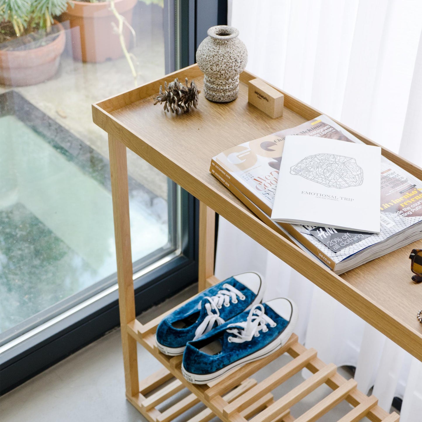 Wireworks Console Table Hello Oak