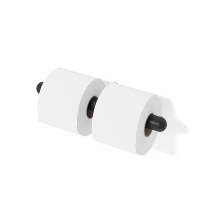 Wireworks Toilet Roll Holder Double Yoku Dark Oak