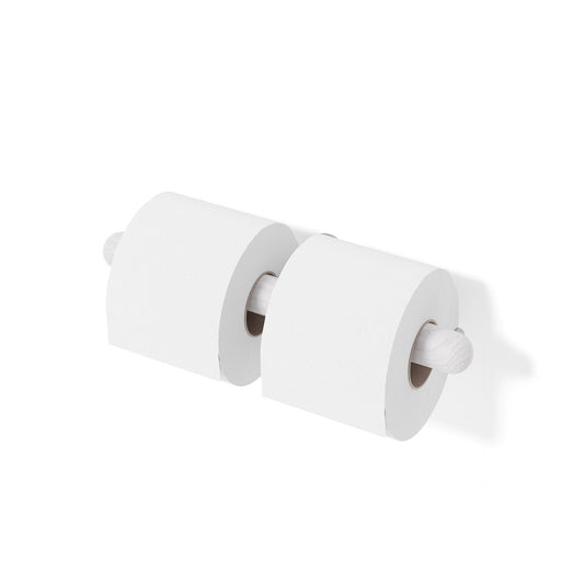 Wireworks Toilet Roll Holder Double Yoku Oyster