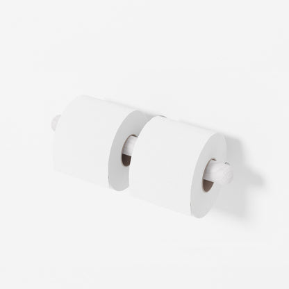 Wireworks Toilet Roll Holder Double Yoku Oyster