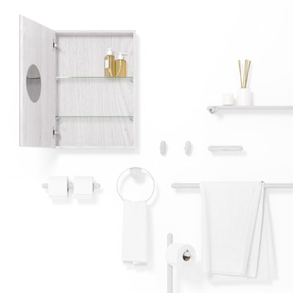 Wireworks Toilet Roll Holder Double Yoku Oyster