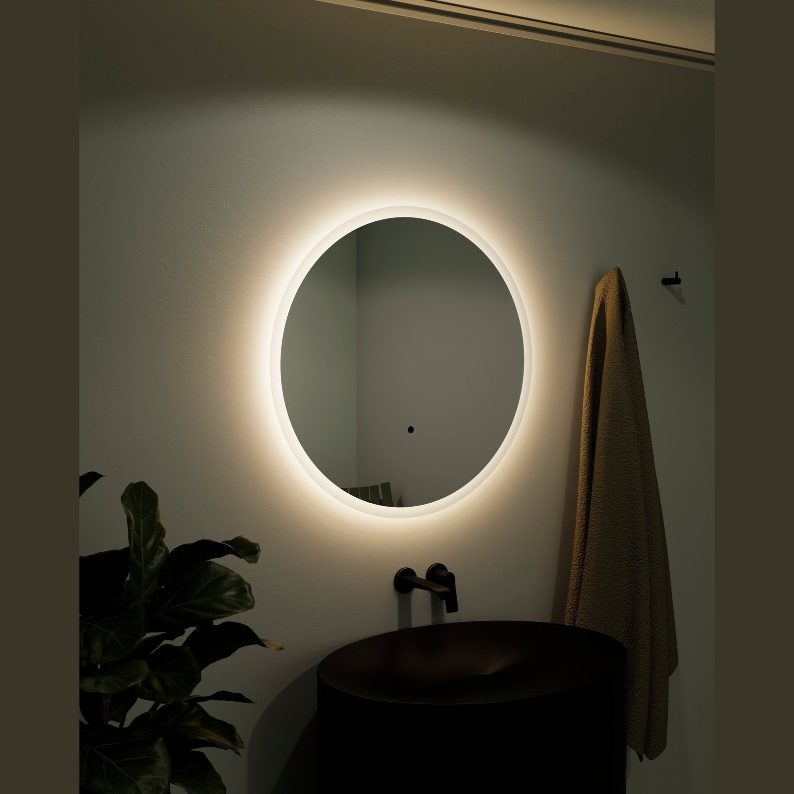 Origins Living Edison Led Illuminated Round Mirror 60 600mm - Hot Tub Shop