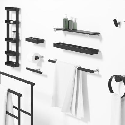 Wireworks Towel Rail Yoku Dark Oak