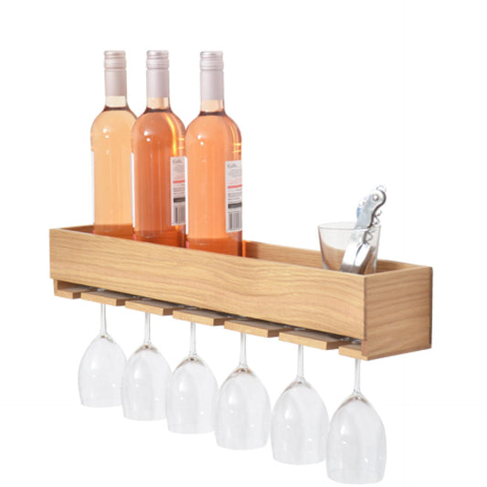 Wireworks Glass Holder Shelf Oak