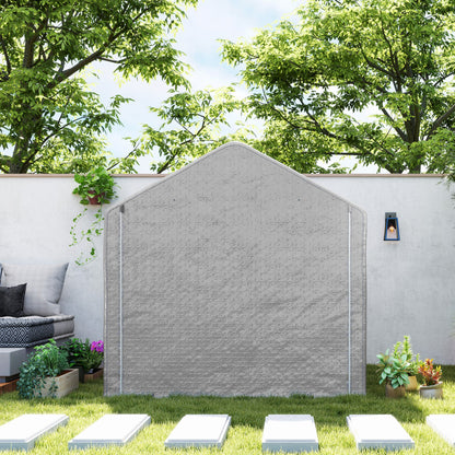 Outsunny 6.5' x 6.5' x 6.5' Temporary Garden Shed Storage Tent, Grey