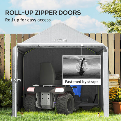 Outsunny 6.5' x 6.5' x 6.5' Temporary Garden Shed Storage Tent, Grey