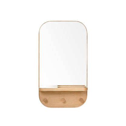 Wireworks Wall Mirror Silent Butler Oak