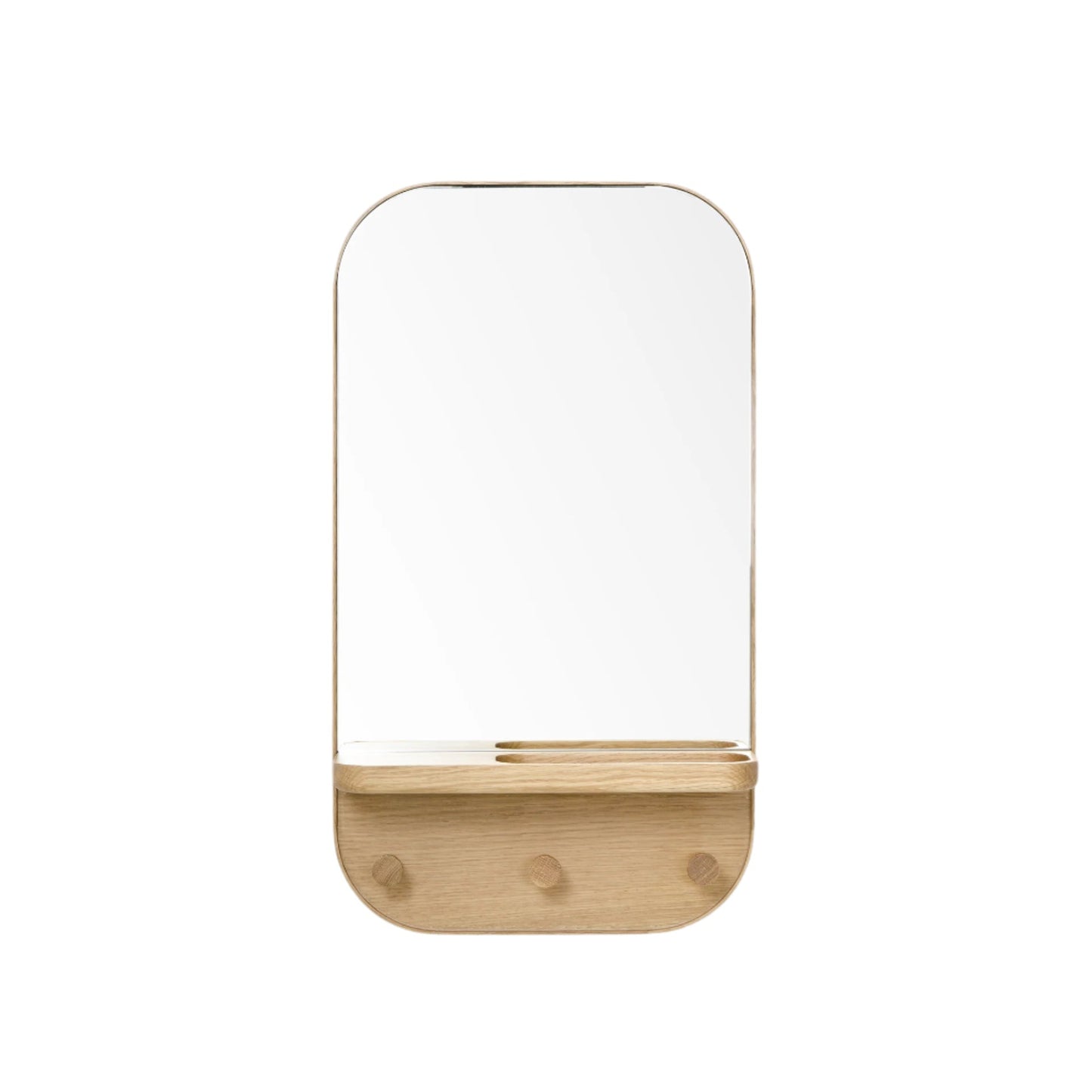 Wireworks Wall Mirror Silent Butler Oak