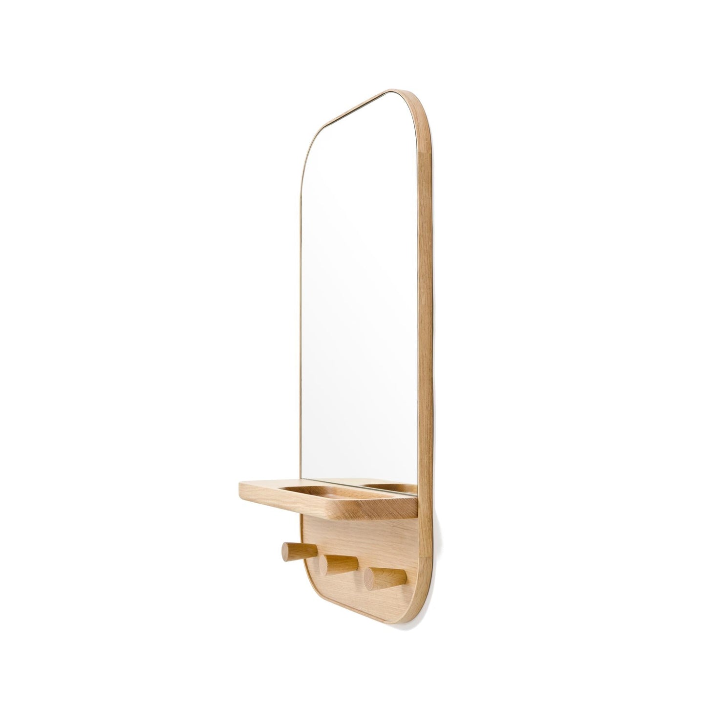 Wireworks Wall Mirror Silent Butler Oak