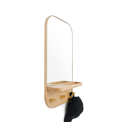 Wireworks Wall Mirror Silent Butler Oak