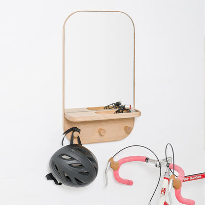 Wireworks Wall Mirror Silent Butler Oak