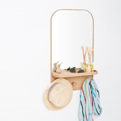 Wireworks Wall Mirror Silent Butler Oak