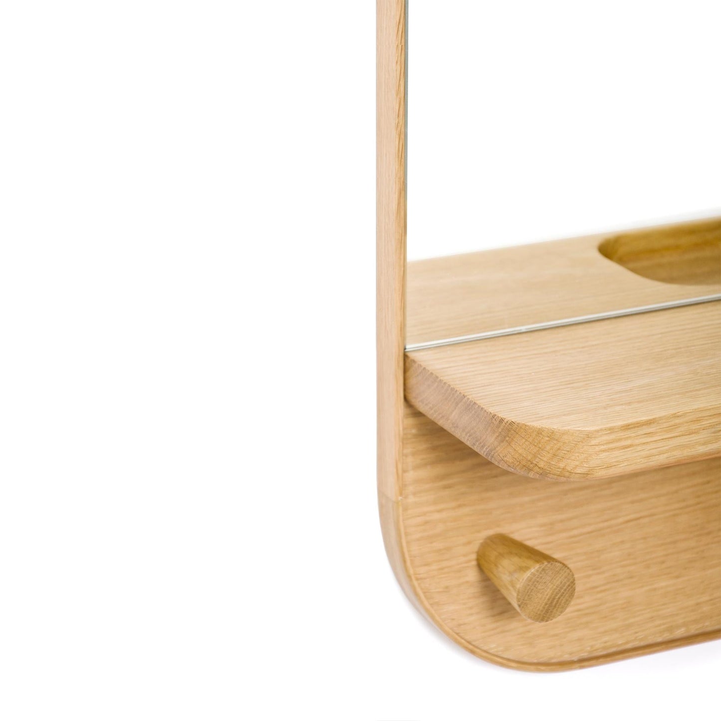 Wireworks Wall Mirror Silent Butler Oak