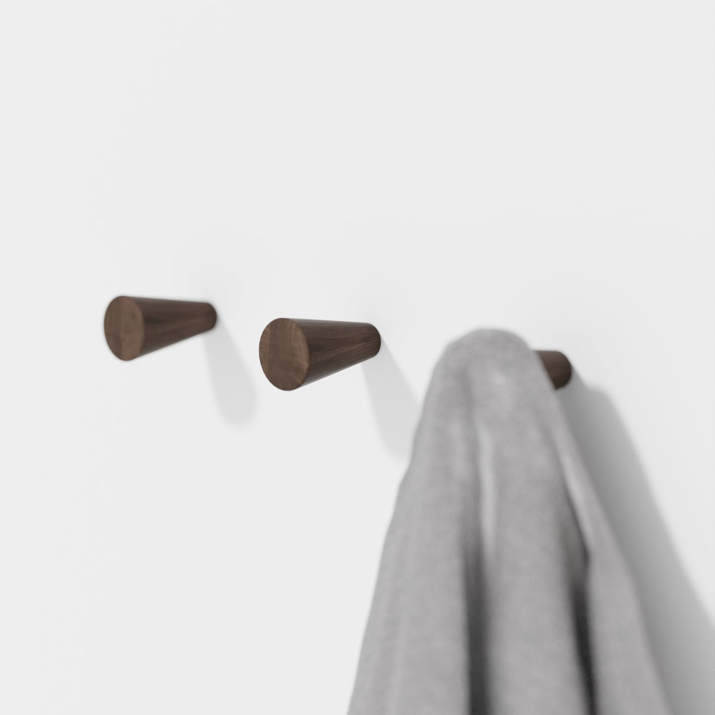 Wireworks Wall Hook (Set Of Two) Walnut