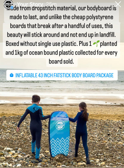 Inflatable 43" FatStick Body Board Package - Hot Tub Shop
