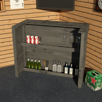 Rustic Wooden Garden Bar