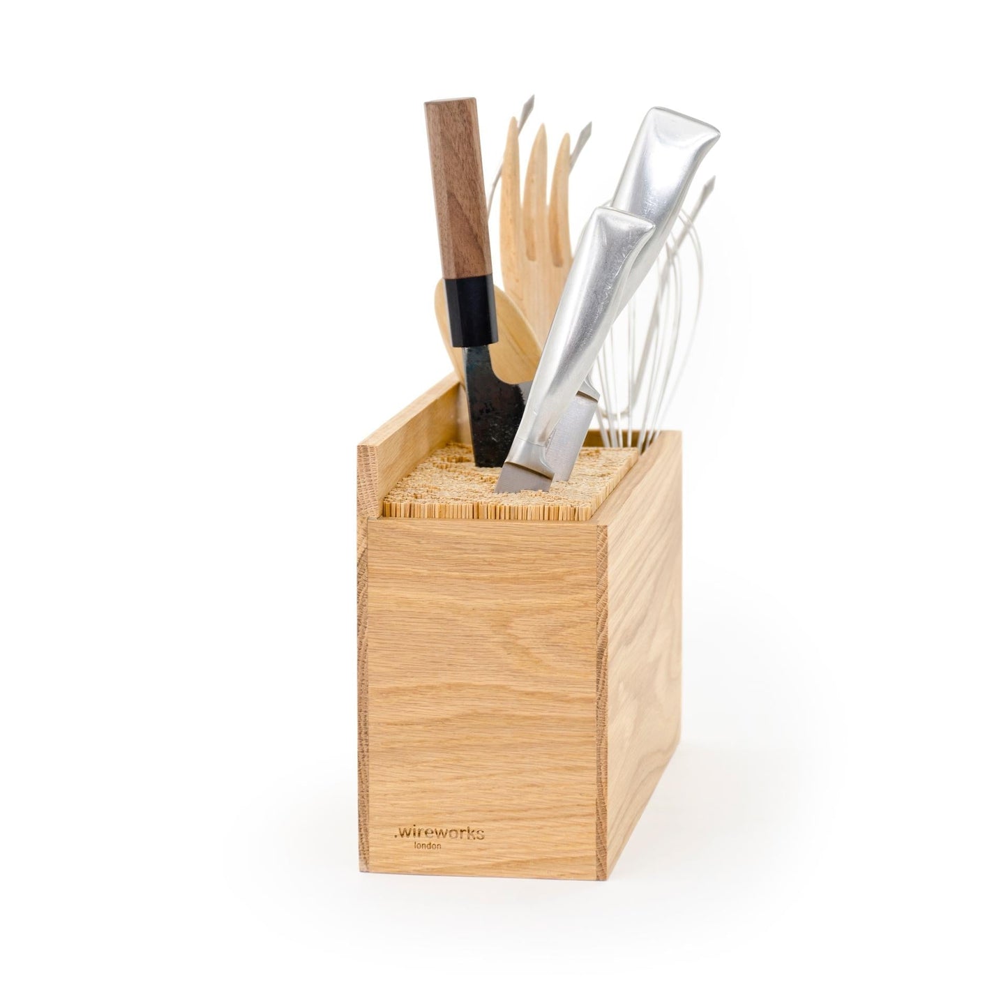 Wireworks Knife & Utensils Block Oak