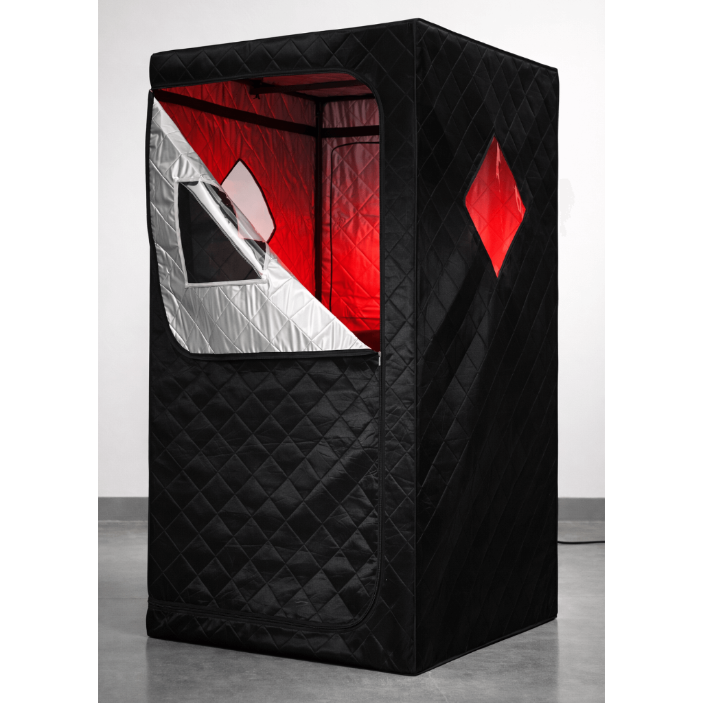 KOVE Portable Infrared Sauna Tent – Indoor 1 Person Far Infrared Sauna with Carbon Heating & Red Light