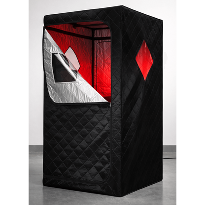 KOVE Portable Infrared Sauna Tent – Indoor 1 Person Far Infrared Sauna with Carbon Heating & Red Light
