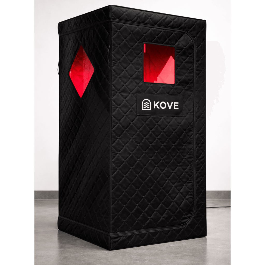 KOVE Portable Infrared Sauna Tent – Indoor 1 Person Far Infrared Sauna with Carbon Heating & Red Light