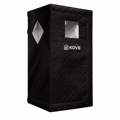 KOVE Portable Infrared Sauna Tent – Indoor 1 Person Far Infrared Sauna with Carbon Heating & Red Light