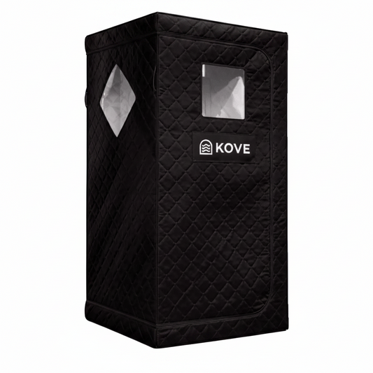 KOVE Portable Infrared Sauna Tent – Indoor 1 Person Far Infrared Sauna with Carbon Heating & Red Light