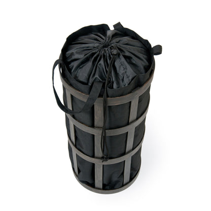 Wireworks Laundry Basket Cage Dark Oak / Black