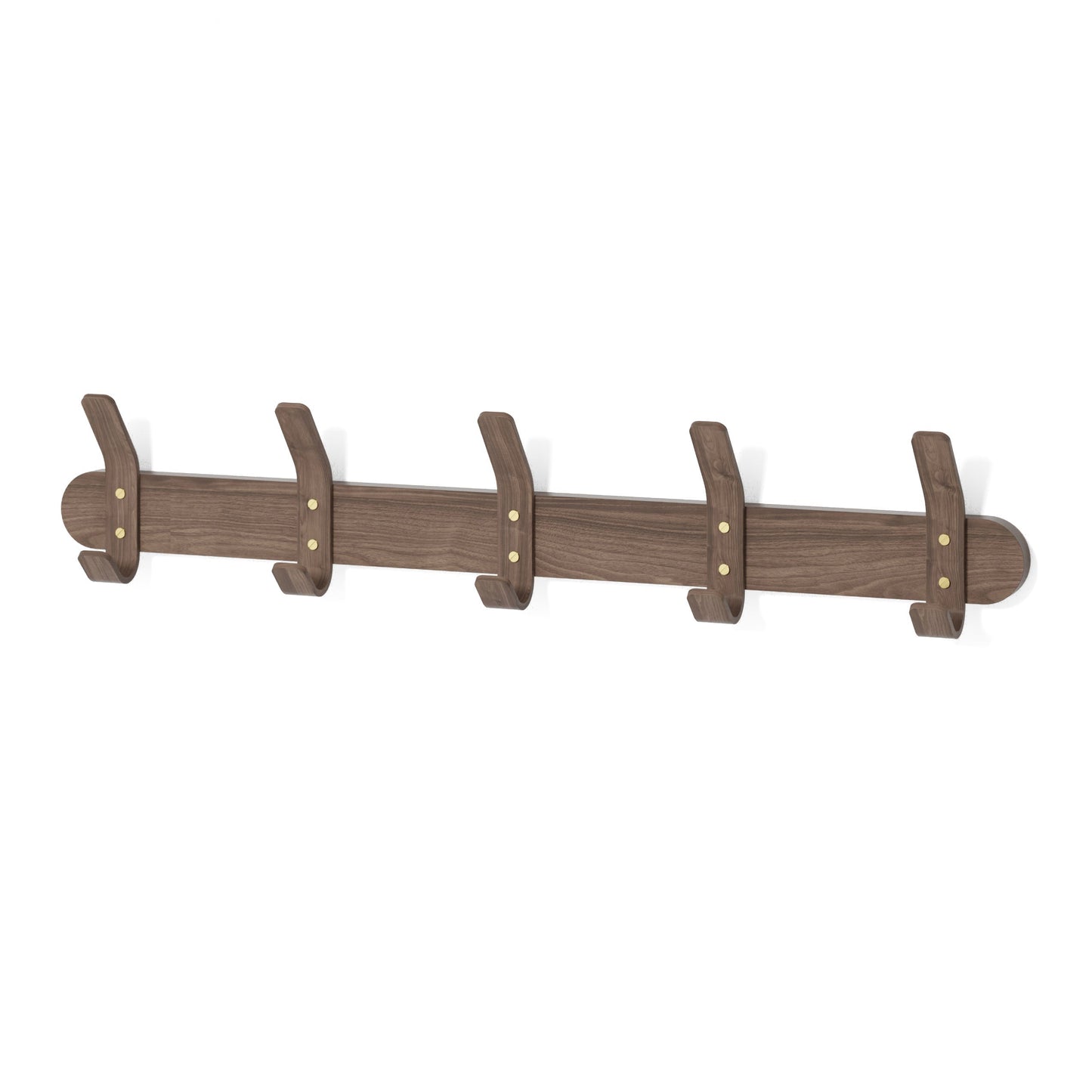 Wireworks Wall Hooks Left Hook 5 Walnut