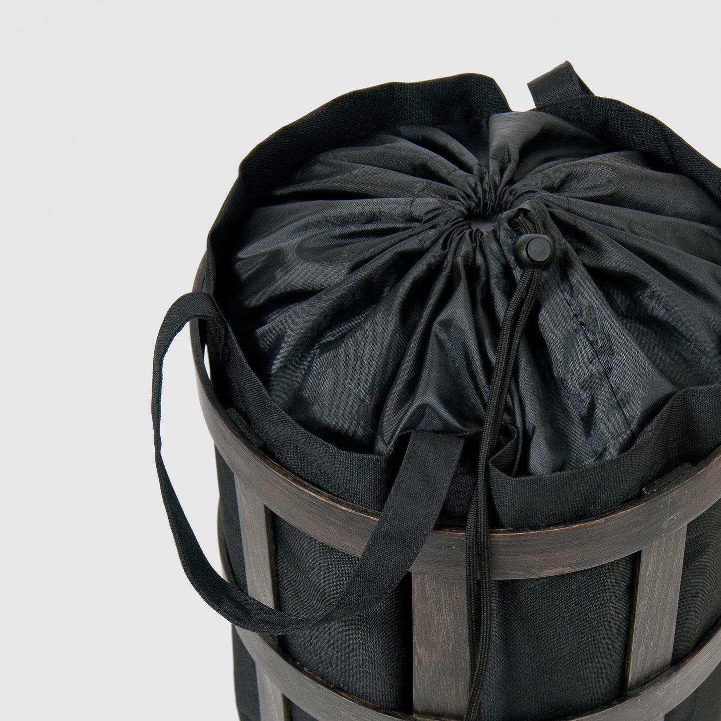 Wireworks Laundry Basket Cage Dark Oak / Black