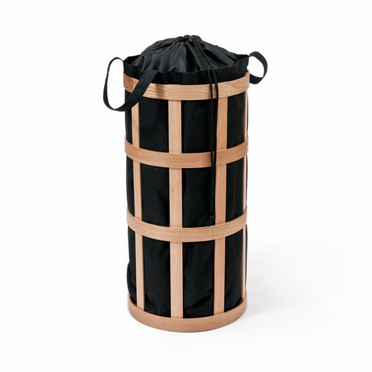 Wireworks Laundry Basket Cage Oak / Black