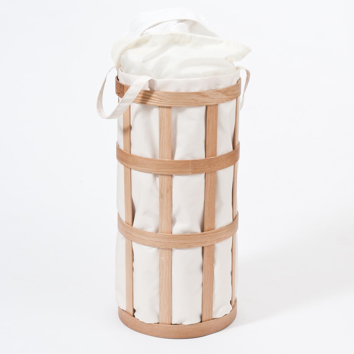 Wireworks Laundry Basket Cage Oak / White