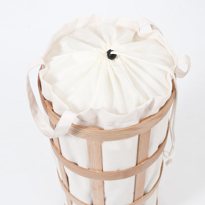 Wireworks Laundry Basket Cage Oak / White