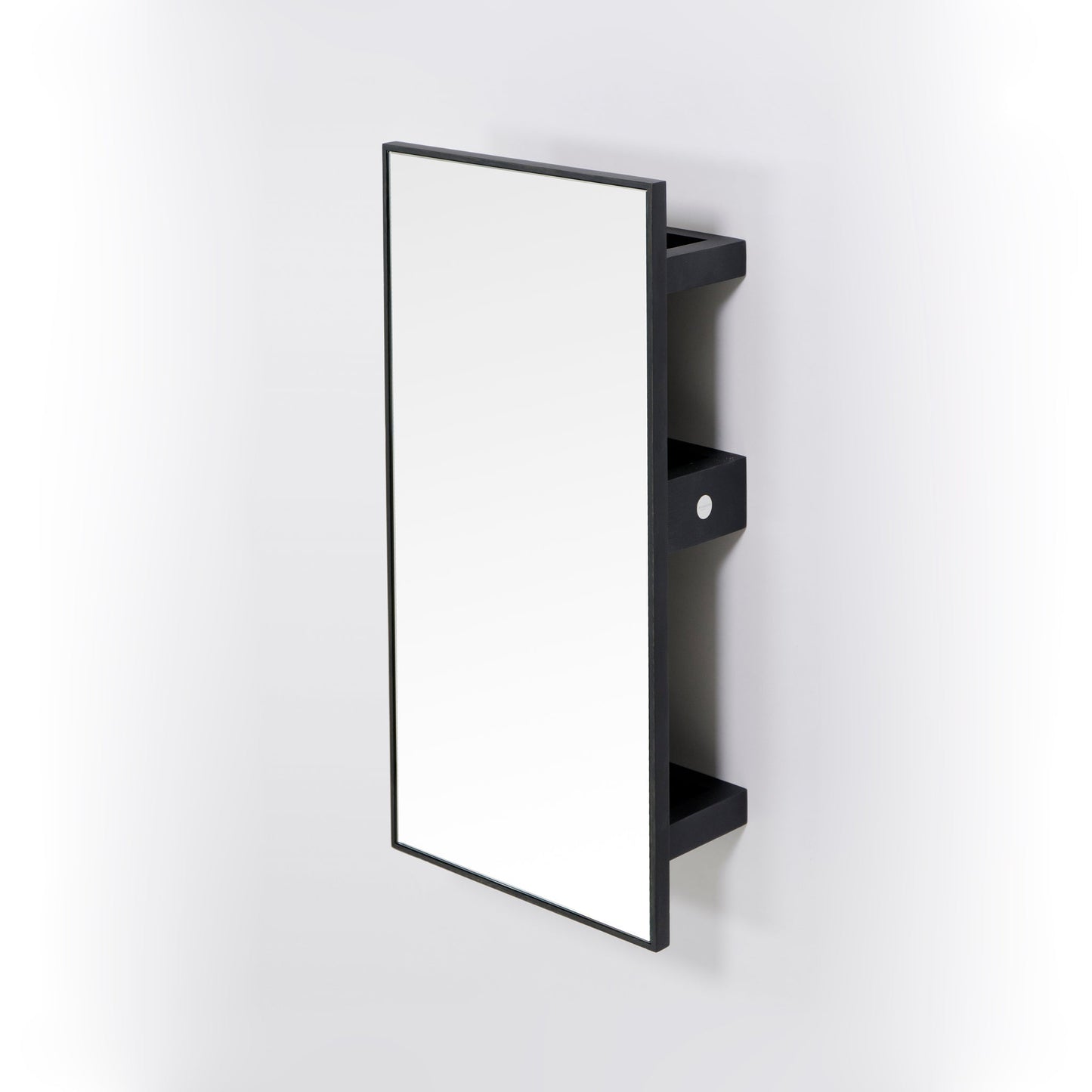 Wireworks Wall Mirror 3 Tray Slimline Dark Oak