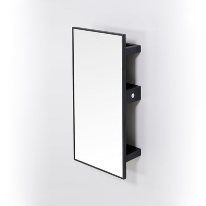 Wireworks Wall Mirror 3 Tray Slimline Dark Oak