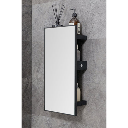 Wireworks Wall Mirror 3 Tray Slimline Dark Oak