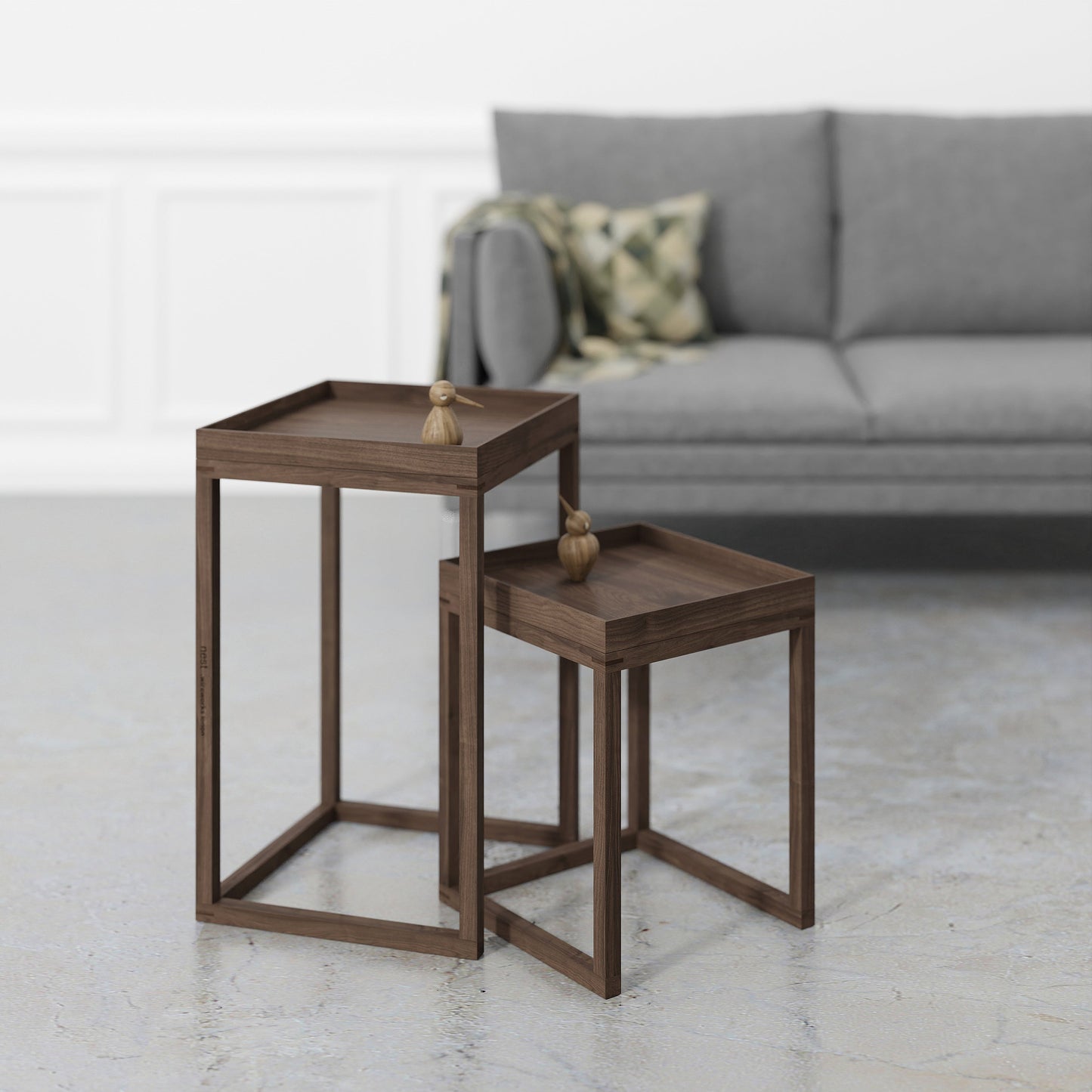 Wireworks Side Table Nest Walnut
