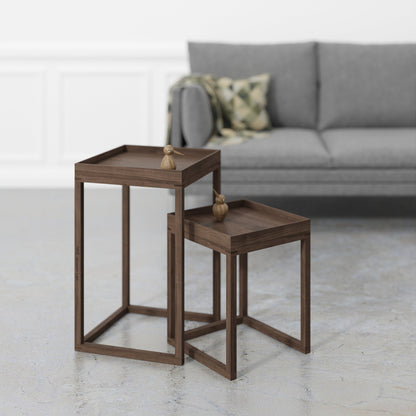 Wireworks Side Table Nest Walnut