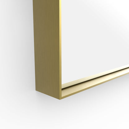 Origins Living Newington Rectangular Mirror 100x80cm Brushed Brass - Hot Tub Shop