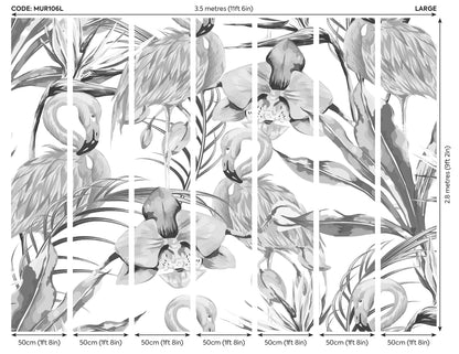 Origin Murals Paradise Flamingo Noir 350cm X 280cm