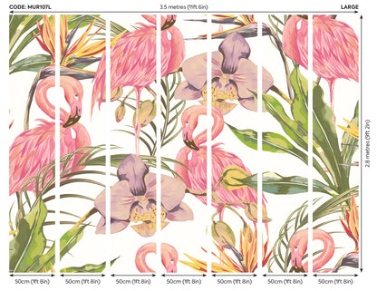 Origin Murals Paradise Flamingo Watermelon 350cm X 280cm