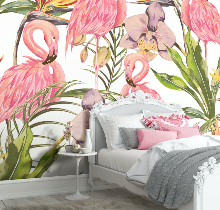 Origin Murals Paradise Flamingo Watermelon 350cm X 280cm