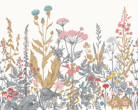 Origin Murals Botanical Fleur Dove Coral 300cm X 240cm
