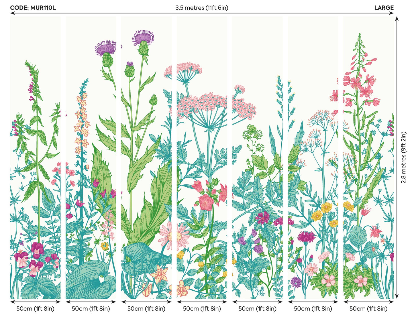 Origin Murals Botanical Fleur Summer Fruit 350cm X 280cm