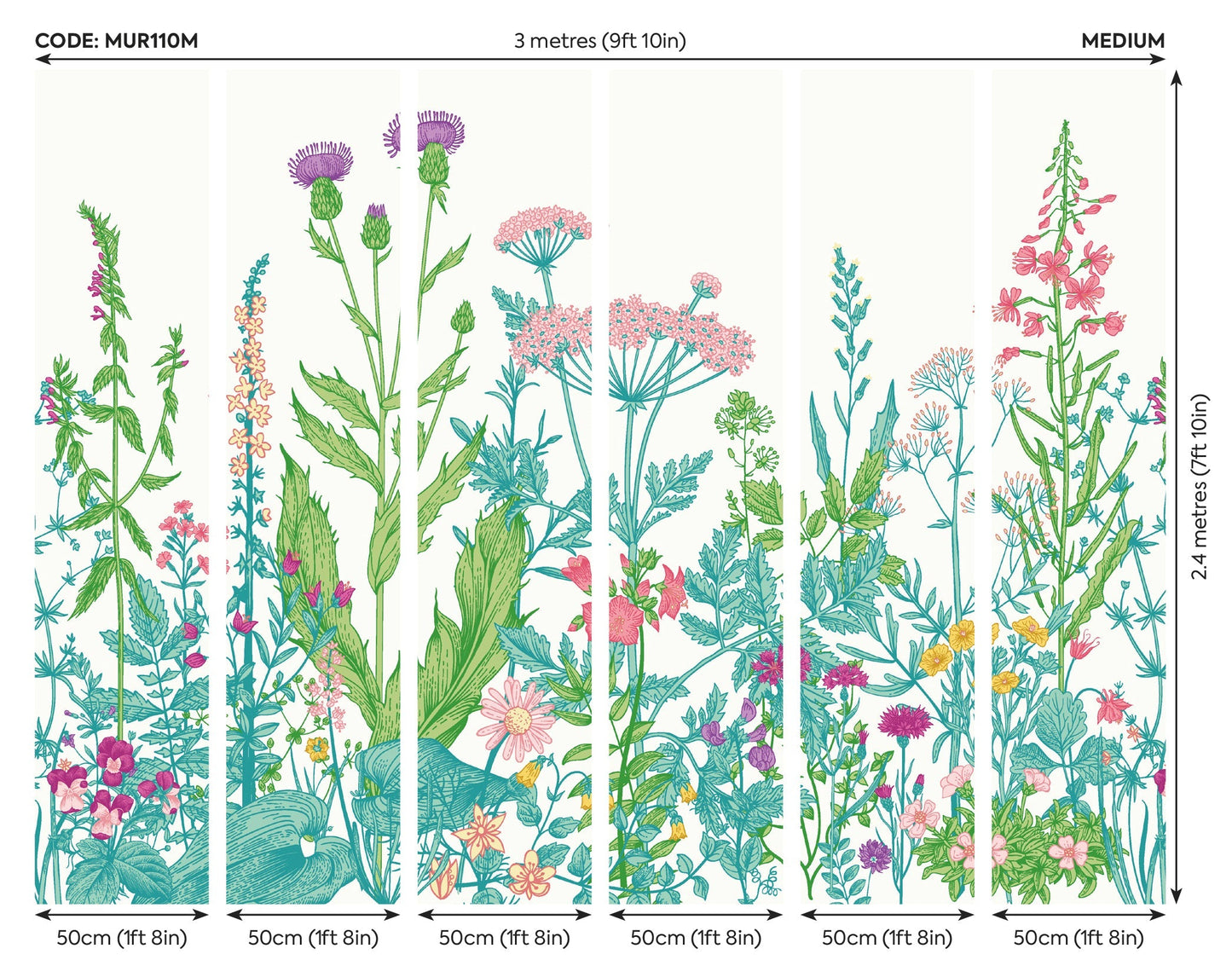 Origin Murals Botanical Fleur Summer Fruit 300cm X 240cm
