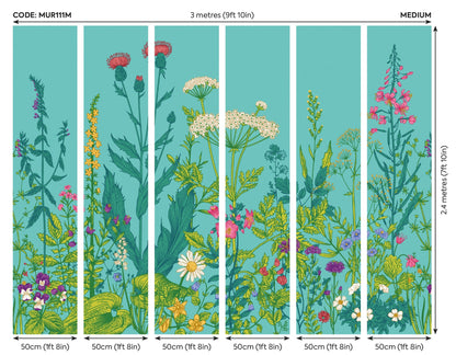 Origin Murals Botanical Fleur Peacock 300cm X 240cm