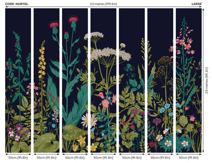 Origin Murals Botanical Fleur Indigo 350cm X 280cm