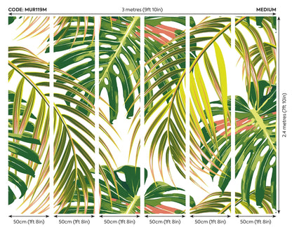 Origin Murals Tropical Leaves Citrus 300cm X 240cm