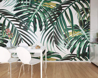 Origin Murals Tropical Leaves Emerald 300cm X 240cm